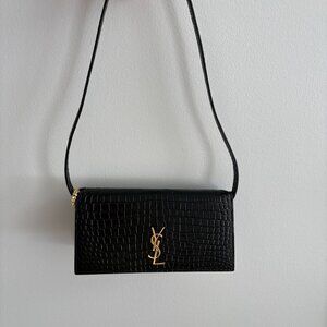 Saint Laurent Cassandre Strap leather phone case